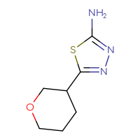 Chemical structure of 5-(oxan-3-yl)-1,3,4-thiadiazol-2-amine - CSSB00011793290