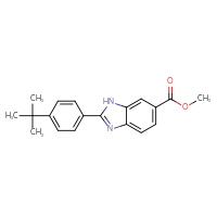 Chemical structure of methyl 2-(4-tert-butylphenyl)-1H-1,3-benzodiazole-6-carboxylate - CSSB00103161285
