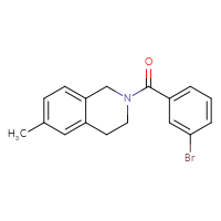 Chemical structure of 2-(3-bromobenzoyl)-6-methyl-1,2,3,4-tetrahydroisoquinoline - CSSB02041837613