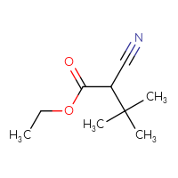 Chemical structure of ethyl 2-cyano-3,3-dimethylbutanoate - CSSB00016308468