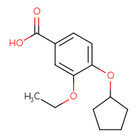 Chemical structure of 4-(cyclopentyloxy)-3-ethoxybenzoic acid - CSSB00000519586