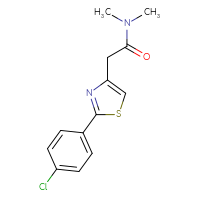 Chemical structure of 2-[2-(4-chlorophenyl)-1,3-thiazol-4-yl]-N,N-dimethylacetamide - CSSB00104021568