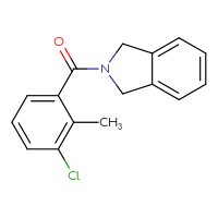 Chemical structure of 2-(3-chloro-2-methylbenzoyl)-2,3-dihydro-1H-isoindole - CSSB00077279009