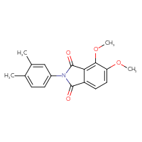Chemical structure of 2-(3,4-dimethylphenyl)-4,5-dimethoxy-2,3-dihydro-1H-isoindole-1,3-dione - CSSB00026734505