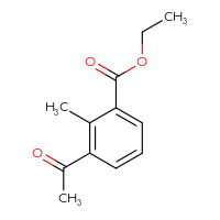Chemical structure of ethyl 3-acetyl-2-methylbenzoate - CSSB00010195931