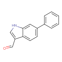 Chemical structure of 6-phenyl-1H-indole-3-carbaldehyde - CSSB00020614885