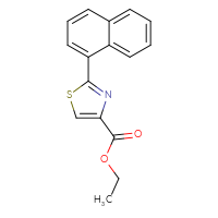 Chemical structure of ethyl 2-(naphthalen-1-yl)-1,3-thiazole-4-carboxylate - CSSB00050348894