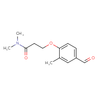 Chemical structure of 3-(4-formyl-2-methylphenoxy)-N,N-dimethylpropanamide - CSSB00131330957