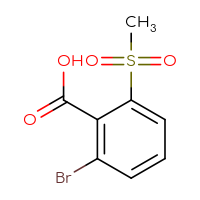 Chemical structure of 2-bromo-6-methanesulfonylbenzoic acid - CSSB00020907371