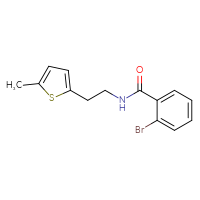 Chemical structure of 2-bromo-N-[2-(5-methylthiophen-2-yl)ethyl]benzamide - CSSB00784325611