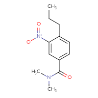 Chemical structure of N,N-dimethyl-3-nitro-4-propylbenzamide - CSSB06892239085