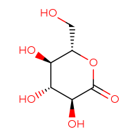 Chemical structure of (3S,4R,5R,6S)-3,4,5-trihydroxy-6-(hydroxymethyl)oxan-2-one - CSSB00015922397