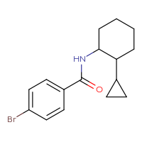 Chemical structure of 4-bromo-N-(2-cyclopropylcyclohexyl)benzamide - CSSB00053235541