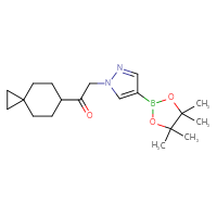 Chemical structure of 1-{spiro[2.5]octan-6-yl}-2-[4-(4,4,5,5-tetramethyl-1,3,2-dioxaborolan-2-yl)-1H-pyrazol-1-yl]ethan-1-one - CSSB21229485989