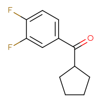 Chemical structure of cyclopentyl(3,4-difluorophenyl)methanone - CSSB00011267652