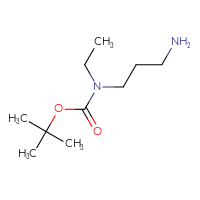 Chemical structure of tert-butyl N-(3-aminopropyl)-N-ethylcarbamate - CSSB00000738814