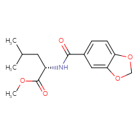 Chemical structure of methyl (2S)-2-[(2H-1,3-benzodioxol-5-yl)formamido]-4-methylpentanoate - CSSB02054132535