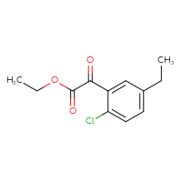 Chemical structure of ethyl 2-(2-chloro-5-ethylphenyl)-2-oxoacetate - CSSB21103686297
