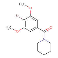 Chemical structure of 1-(4-bromo-3,5-dimethoxybenzoyl)piperidine - CSSB00043586144