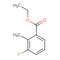 Chemical structure of ethyl 3-fluoro-2-methylbenzoate - CSSB00000082645