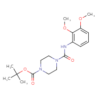 Chemical structure of tert-butyl 4-[(2,3-dimethoxyphenyl)carbamoyl]piperazine-1-carboxylate - CSSB00455759416