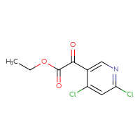 Chemical structure of ethyl 2-(4,6-dichloropyridin-3-yl)-2-oxoacetate - CSSB00039119321
