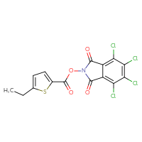 Chemical structure of 4,5,6,7-tetrachloro-1,3-dioxo-2,3-dihydro-1H-isoindol-2-yl 5-ethylthiophene-2-carboxylate - CSSB20270079329