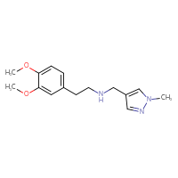 Chemical structure of [2-(3,4-dimethoxyphenyl)ethyl][(1-methyl-1H-pyrazol-4-yl)methyl]amine - CSSB00015197871