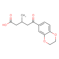 Chemical structure of 5-(2,3-dihydro-1,4-benzodioxin-6-yl)-3-methyl-5-oxopentanoic acid - CSSB00008048142