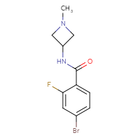 Chemical structure of 4-bromo-2-fluoro-N-(1-methylazetidin-3-yl)benzamide - CSSB00016809965