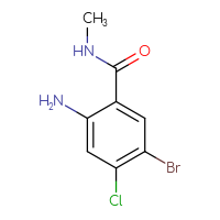 Chemical structure of 2-amino-5-bromo-4-chloro-N-methylbenzamide - CSSB00010127450