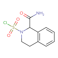 Chemical structure of 1-carbamoyl-1,2,3,4-tetrahydroisoquinoline-2-sulfonyl chloride - CSSB21224772753