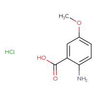 Chemical structure of 2-amino-5-methoxybenzoic acid hydrochloride - CSSB00000730392
