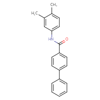 Chemical structure of N-(3,4-dimethylphenyl)-[1,1'-biphenyl]-4-carboxamide - CSSB00121651770