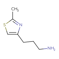 Chemical structure of 3-(2-methyl-1,3-thiazol-4-yl)propan-1-amine - CSSB00012001018