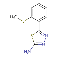 Chemical structure of 5-[2-(methylsulfanyl)phenyl]-1,3,4-thiadiazol-2-amine - CSSB00012351282