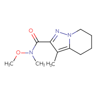 Chemical structure of N-methoxy-N,3-dimethyl-4H,5H,6H,7H-pyrazolo[1,5-a]pyridine-2-carboxamide - CSSB01395050091
