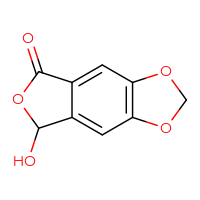 Chemical structure of 12-hydroxy-4,6,11-trioxatricyclo[7.3.0.0³,⁷]dodeca-1,3(7),8-trien-10-one - CSSB00000724859