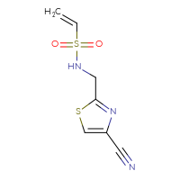 Chemical structure of N-[(4-cyano-1,3-thiazol-2-yl)methyl]ethene-1-sulfonamide - CSSB09892081617