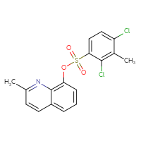 Chemical structure of 2-methylquinolin-8-yl 2,4-dichloro-3-methylbenzene-1-sulfonate - CSSB00027384352