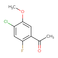 Chemical structure of 1-(4-chloro-2-fluoro-5-methoxyphenyl)ethan-1-one - CSSB00015718044