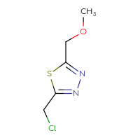 Chemical structure of 2-(chloromethyl)-5-(methoxymethyl)-1,3,4-thiadiazole - CSSB00012327950