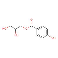 Chemical structure of 2,3-dihydroxypropyl 4-hydroxybenzoate - CSSB00000727643