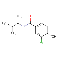 Chemical structure of 3-chloro-4-methyl-N-(3-methylbutan-2-yl)benzamide - CSSB00778786103