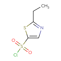 Chemical structure of 2-ethyl-1,3-thiazole-5-sulfonyl chloride - CSSB00000120180