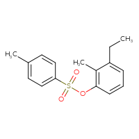 Chemical structure of 3-ethyl-2-methylphenyl 4-methylbenzene-1-sulfonate - CSSB15156328079