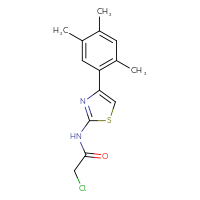 Chemical structure of 2-chloro-N-[4-(2,4,5-trimethylphenyl)-1,3-thiazol-2-yl]acetamide - CSSB00000682545