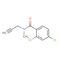 Chemical structure of 2,4-dichloro-N-methyl-N-(prop-2-yn-1-yl)benzamide - CSSB00013049829