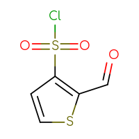Chemical structure of 2-formylthiophene-3-sulfonyl chloride - CSSB00102722508