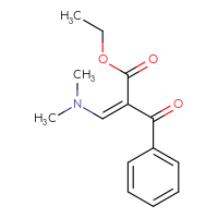 Chemical structure of ethyl (2Z)-2-[(Z)-benzoyl]-3-(dimethylamino)prop-2-enoate - CSSB00159324642